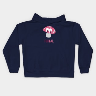 Fungal Fun Gal - Cute Mushroom-Themed Tee Kids Hoodie